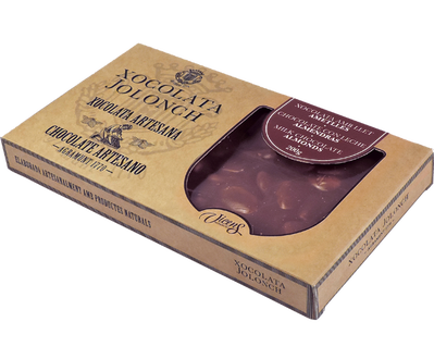 Estuche de Chocolate con leche y almendras 200gr
